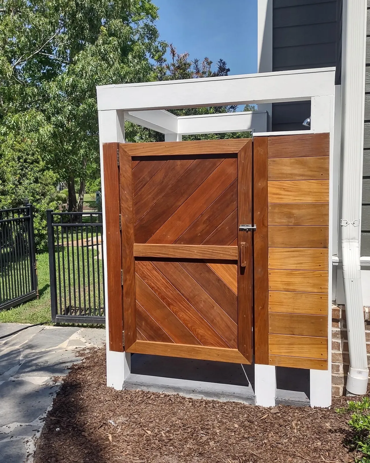Custom wooden outdoor shower in Mount Pleasant, SC Custom wooden outdoor shower in Mount Pleasant, SC