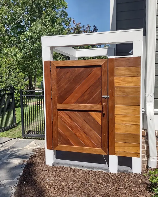 Custom wooden outdoor shower in Mount Pleasant, SC