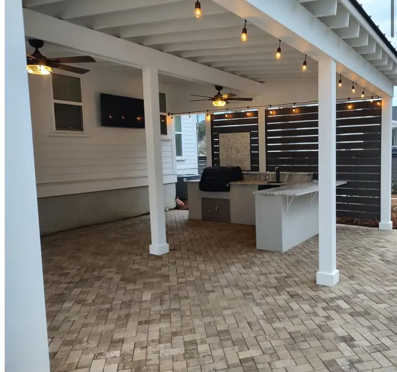 Modern back porch kitchen in Mount Pleasant, SC Modern back porch kitchen in Mount Pleasant, SC