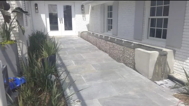 Tabby fountain bluestone walkway in Mount Pleasant, SC Tabby fountain bluestone walkway in Mount Pleasant, SC