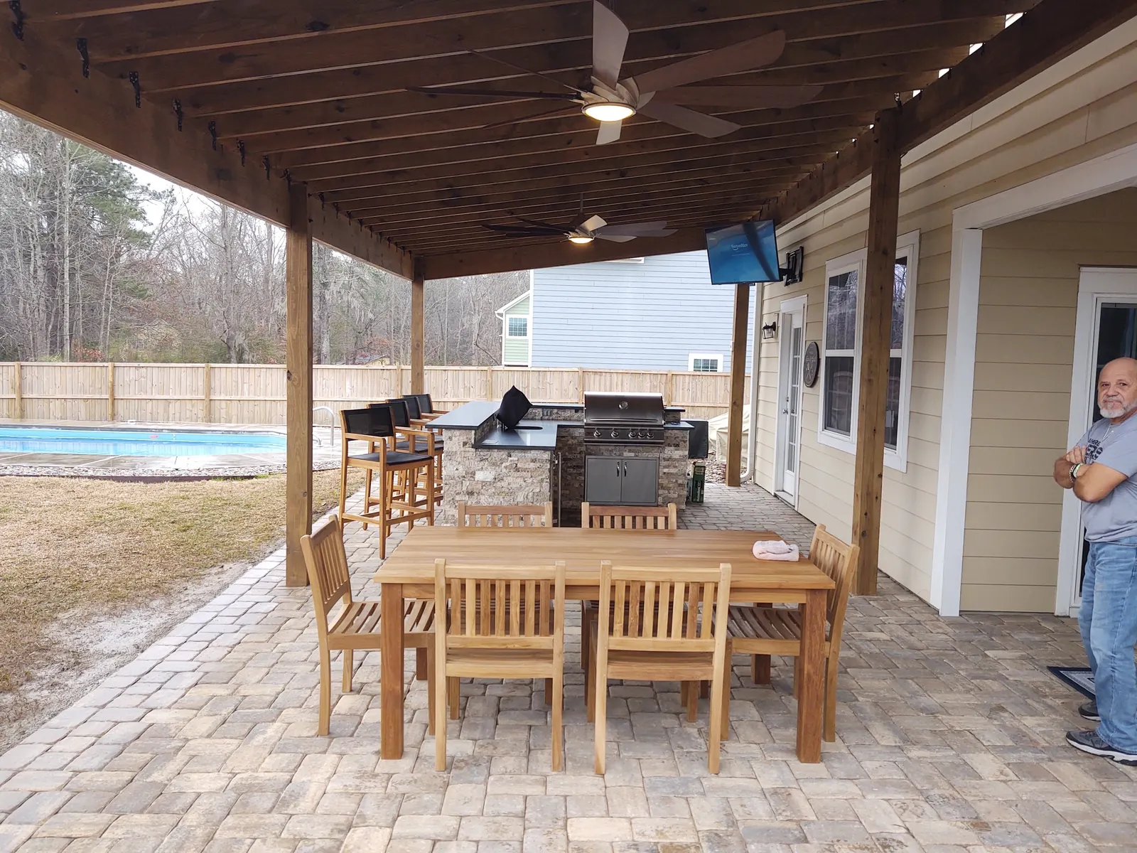 Back porch kitchen addition in North Charleston, SC