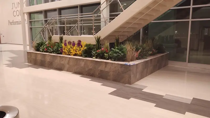 Rollings school planters by Cramers Landscaping, Charleston area