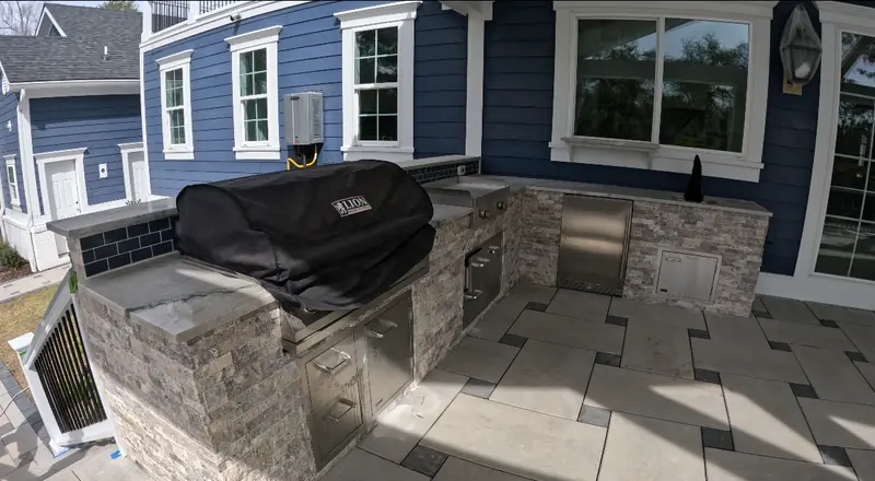 Modern outdoor kitchen in Summerville, SC