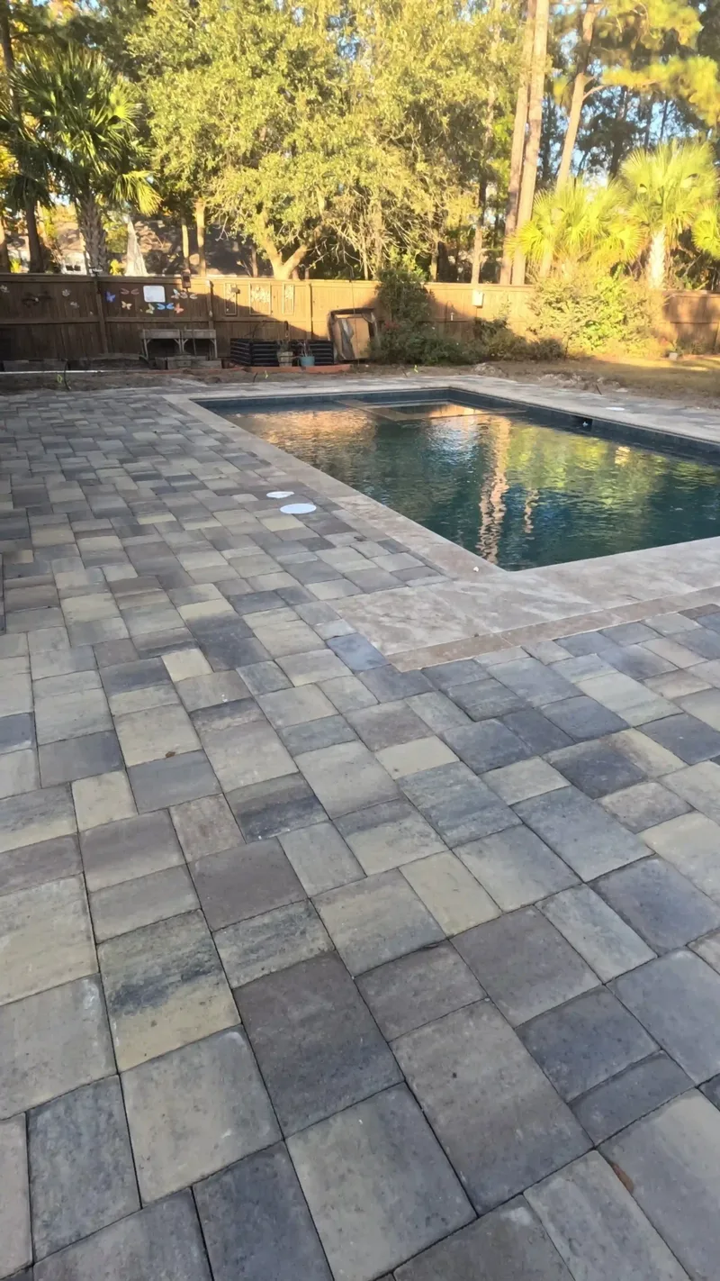 Paver pool deck in Summerville, SC