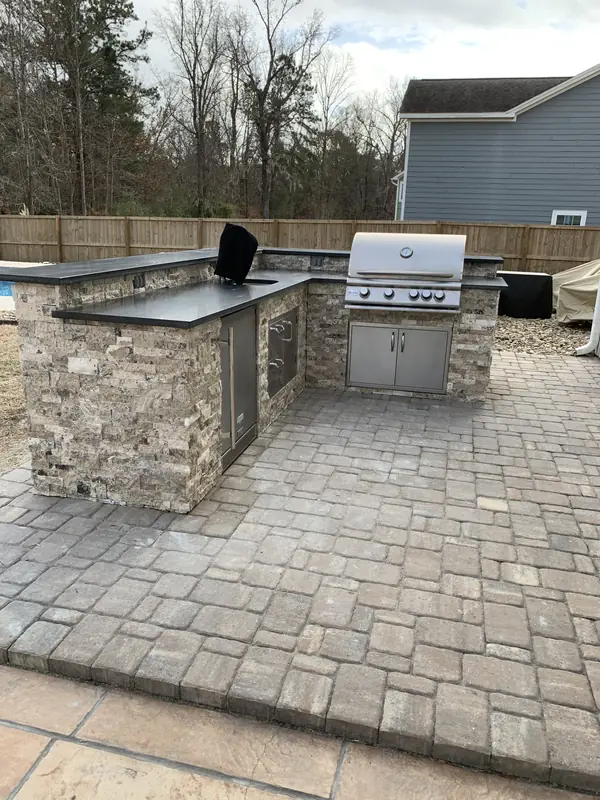 Stone outdoor kitchen in Summerville, SC Stone outdoor kitchen in Summerville, SC